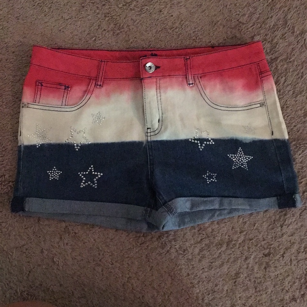 Justice Girls Red white and blue Shorts